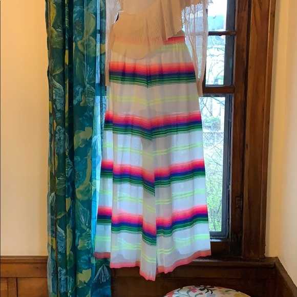 Mara Hoffman Pants - MARA HOFFMAN Swim Rainbow Stripe Wide Pants Large